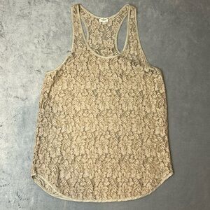 Wilfred Beige Floral Lace Tank Top Women's XS